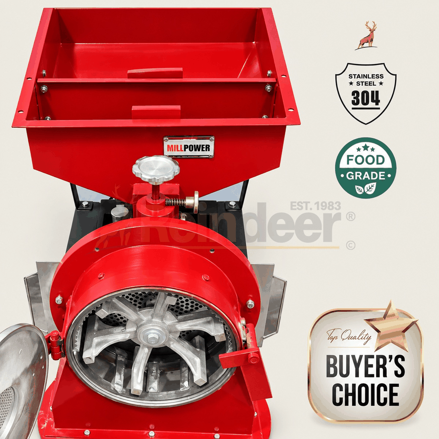atta 10 hp - hopper dan feeder - reindeer machinery 