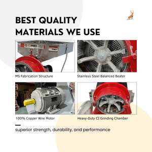 atta chakki 100 kg per jam - motor ruang dan feeder - reindeer machinery
