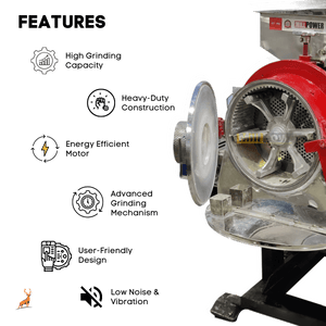 atta chakki 100 kg per jam - fitur - reindeer machinery