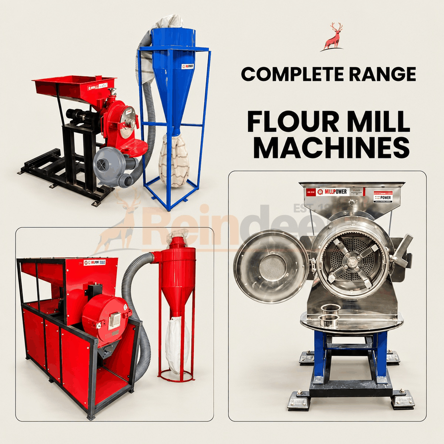 atta chakki 20 hp - Rangkaian Lengkap - Reindeer Machinery