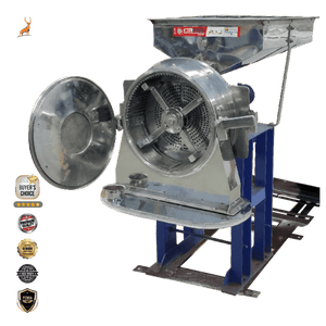 atta chakki 7.5 hp - tampilan samping - reindeer machinery