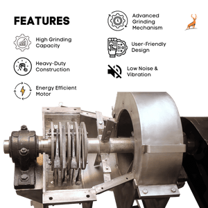 mesin penggiling haldi - fitur - reindeer machinery